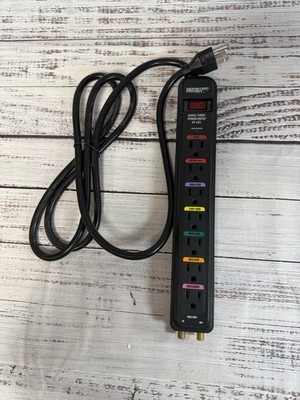 Monster Power AV 625 Premium Surge Protector 7 Outlets Black