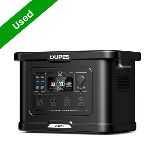 OUPES 2232Wh EXODUS 2400 Portable Power Station 2400W Solar Generator Outdoor