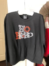 NWOT Zelos Black Long Sleeve Holiday Sweatshirt - HOHOHO - Size XL
