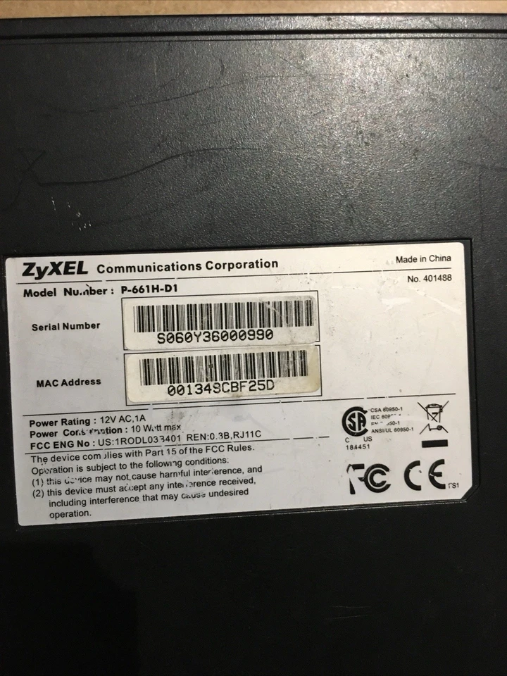 Zyxel WAN Cable Wireless Router-Used but Tested Fully Working - Image 3 of 3