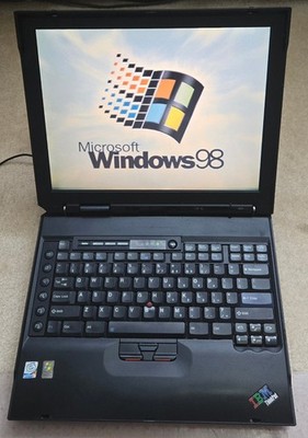 IBM ThinkPad A31 Laptop Windows 98 & XP Dual Boot, Floppy Drive, Works Great
