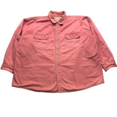 C.E. Schmidt Heavy Canvas Fleece Lined Button Up Work Shirt Mens 2XL Long Sleeve