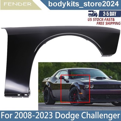 Primed Steel Front Right Side Fender For 2008-2023 Dodge Challenger Replacement