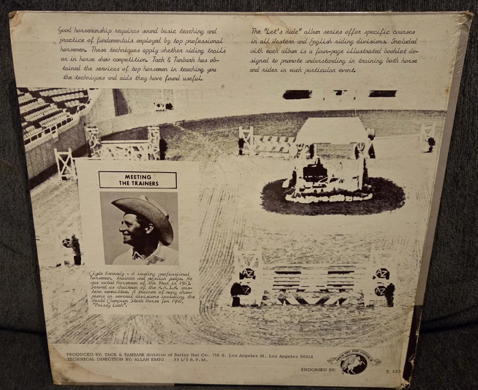 Clyde Kennedy Teaches Training & Showing Stock Horses Record LP Sealed Old Stock Foto 2 de 2