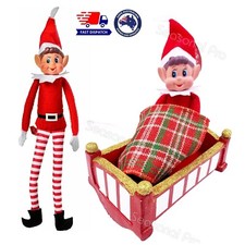 Christmas Elves Boy Girl Toy Original Naughty Elf Baby Rocking Bed Xmas Gift AU