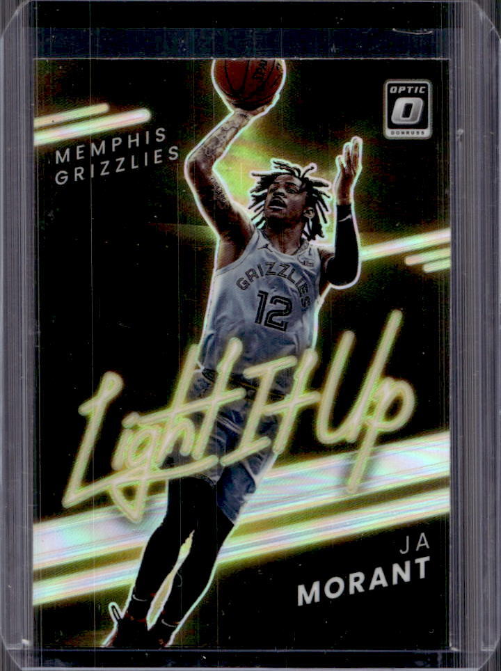 2021-22 Donruss Optic Ja Morant Light It Up Holo Prizm Parallel #6 Grizzlies