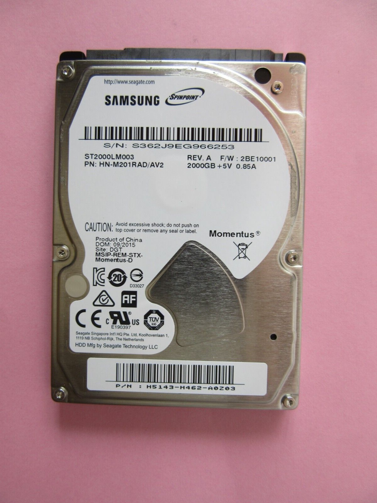 Samsung ST2000LM003 HN-M201RAD/AV2 S36 2TB 2.5