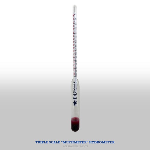 Homebrew Triple Scale Hydrometer Mustimeter