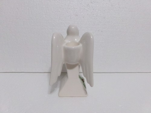Vintage White Peace Dove Open Wings Lefton Candle Stick Holder Holly Leaves - Imagen 3 de 14