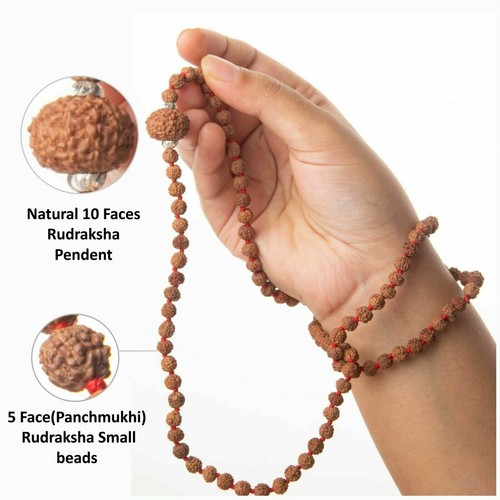 Rudraksha Japa Mala 10mm Beads 5 mukhi 