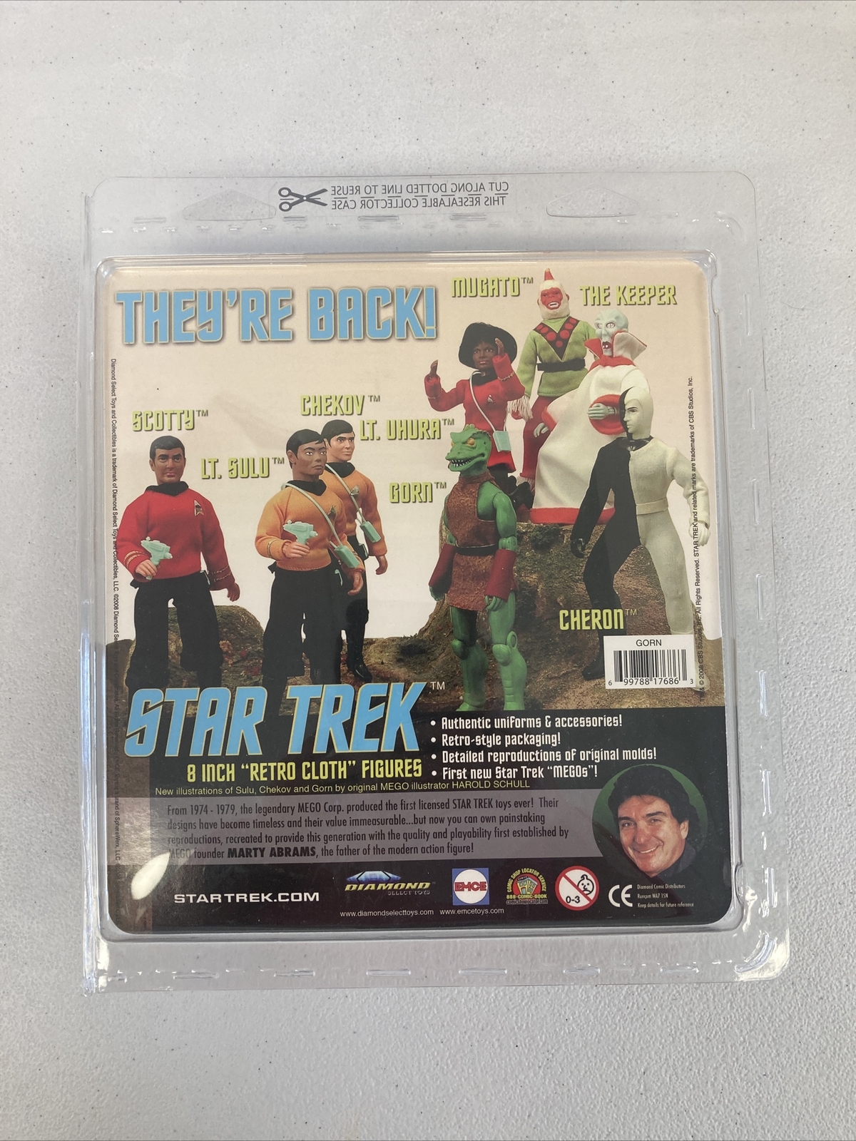 Gorn Star Trek TOS Diamond Select 8" Retro MEGO Action Figure SEALED MOC 2008
