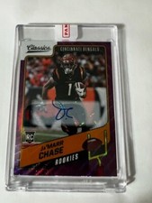 2021 Panini Classics Ja'Marr Chase Significant Signatures H2 Purple Auto /25