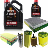 MANN-FILTER Inspektionspaket 6L Motul 5W-30 8100 FüR Vw Multivan V 2.5 Tdi 1.9