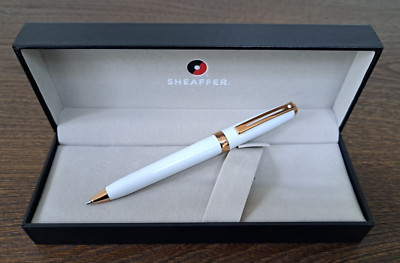 NEU VERPACKT SHEAFFER PRELUDE SCHWARZ KUGELSCHREIBER WEISS ROSEGOLD PERFEKTES GESCHENK