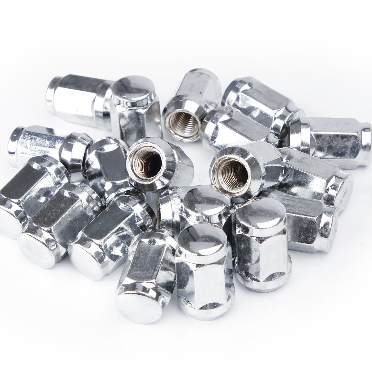 Set 20 Lug Nuts 12x1.5 Chrome Closed End Bulge Acorn Wheel Lug Nut Alloy Steel