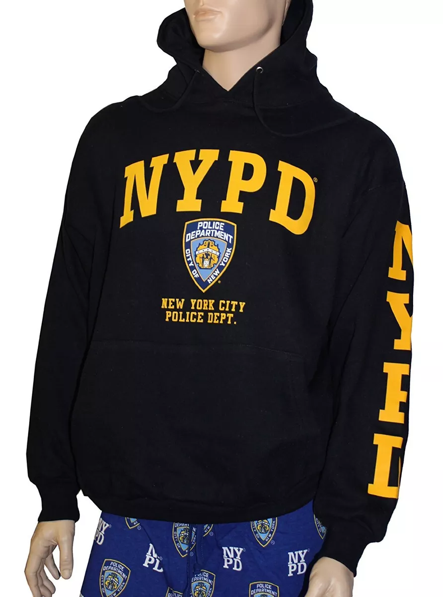 Hoodie Yellow Sleeve Sweatshirt Navy New York Shirt Mens NWT | eBay