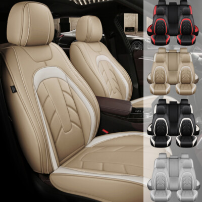 #ad For TOYOTA Car Seat Covers 5 Seats Full Set NAPA Leather Front amp; Rear Protector $99.99