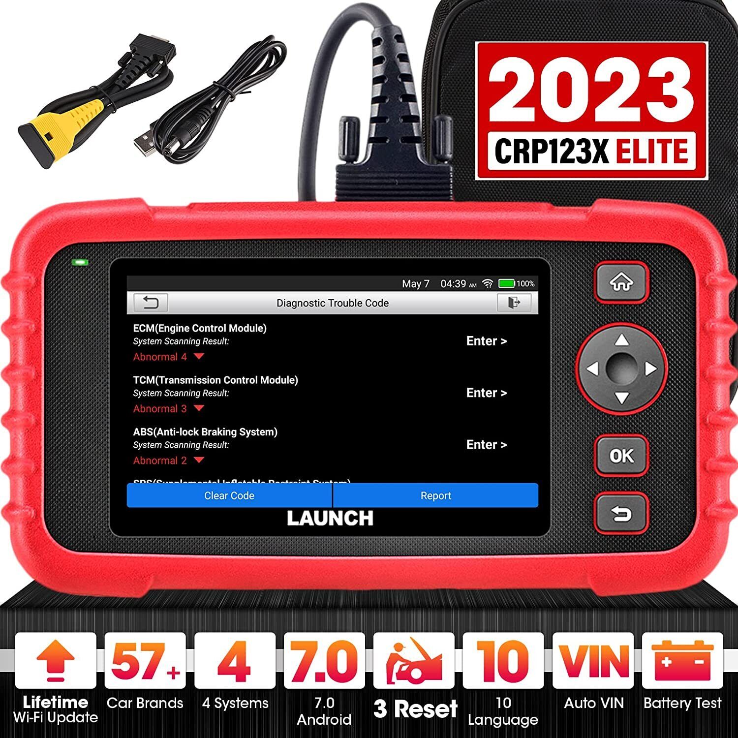 Launch Crp123X OBD2 Code Reader for Engine Transmission ABS SRS Diagnostics  with Autovin Service Lifetime Free Update Online - China Car Code Reader,  Auto Scanner