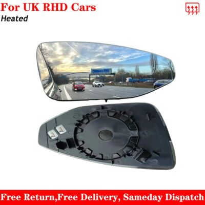 For Audi A7 2017-2025 Heated Aspherical Wing Mirror Glass Left Passenger Side