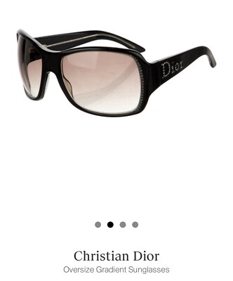 Christian DIOR Strass 1 Black Gradient Rhinestone Authentic