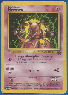 Pokemon! MEWTWO Card BLACK STAR PROMO Set #14 Strikes Back | eBay