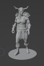 Human Female Barbarian 28mm Scale DND D D Tabletop Miniature