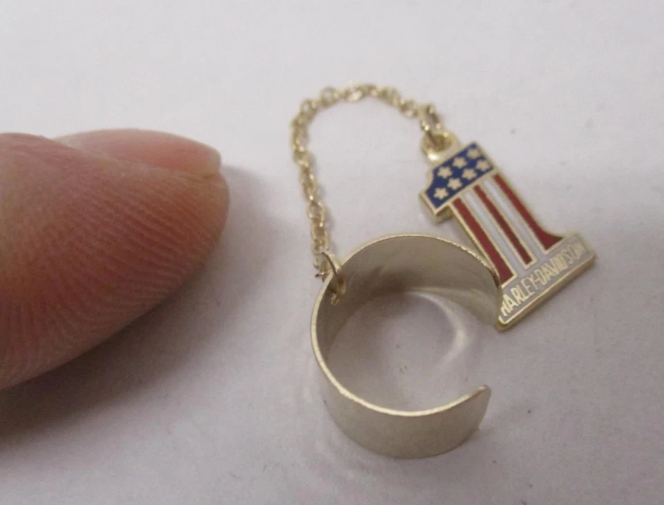 Harley Davidson HD AMF #1 Color Dorado Colgante Dije Collar Joyería Foto 3 de 4