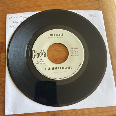 #ad #ad DIAN JAMES 7quot; High Blood Pressure 45 Northern Soul Promo GROOVE a1697 $60.00