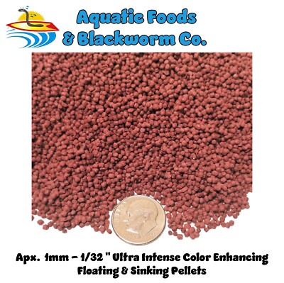Ultra Intense Color Enhancing Floating & Sinking Pellets for ALL FISH. Apx 1 mm