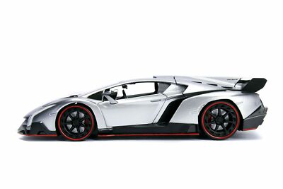 JADA HYPER SPEC LAMBORGHINI VENENO CAMDY SILVER 1:24 DIECAST NEW