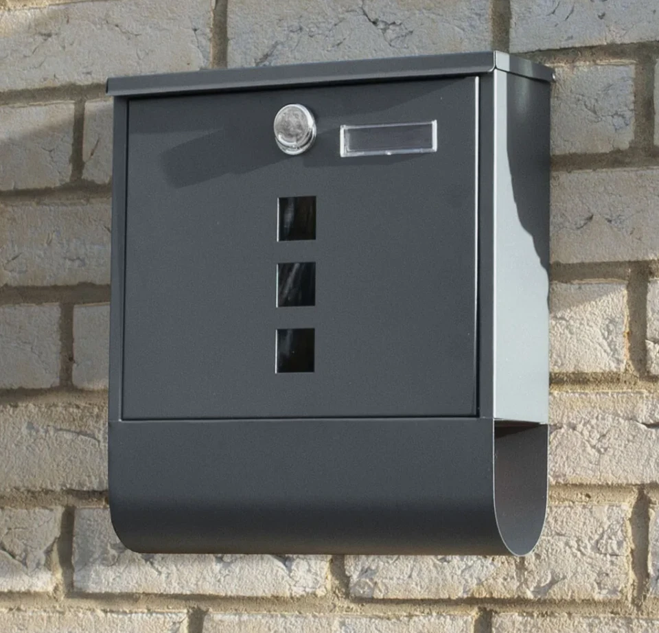 Personalised Modern Wall Mounted Letterbox With Newspaper holder. - Image 3 of 4