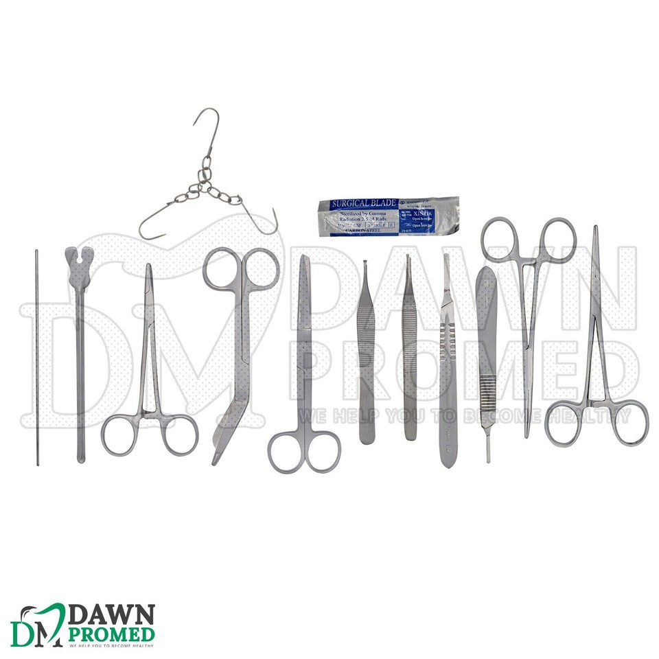 Minor Kit Instruments 18 pcs Minor Surgery Kit Surgical Instruments Set Stainless Steel ...