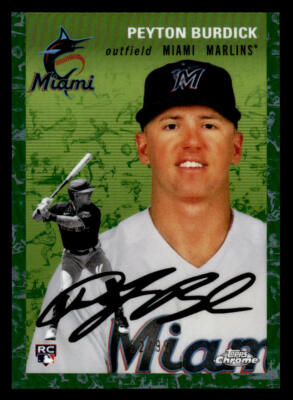 Peyton Burdick 2023 Topps Chrome Platinum #61 Toile White/Green Refractors #/99