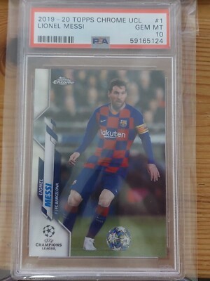 2019-20 Topps Chrome UCL Soccer #1 Lionel Messi PSA 10 GEM MINT | eBay