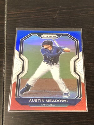 2021 Panini Prizm Baseball Red White Blue Austin Meadows Tampa Bay B39