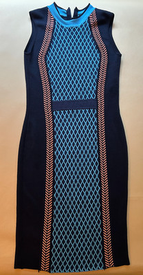 Versace size 42, 2016 Collection, Navy Knit Dress - Authentic