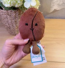 Jellycat Amuseable Coffee Bean Bag Charm Plush Keychain Cute Soft Toy