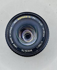 Minolta MC Rokkor-X PF 50mm f/1.7 Manual Focus Lens SR/MC Mount Made in Japan