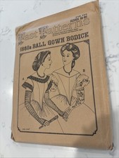 Vintage Past Patterns 1860s Ball Gown Bodice Victorian Sewing Pattern 704