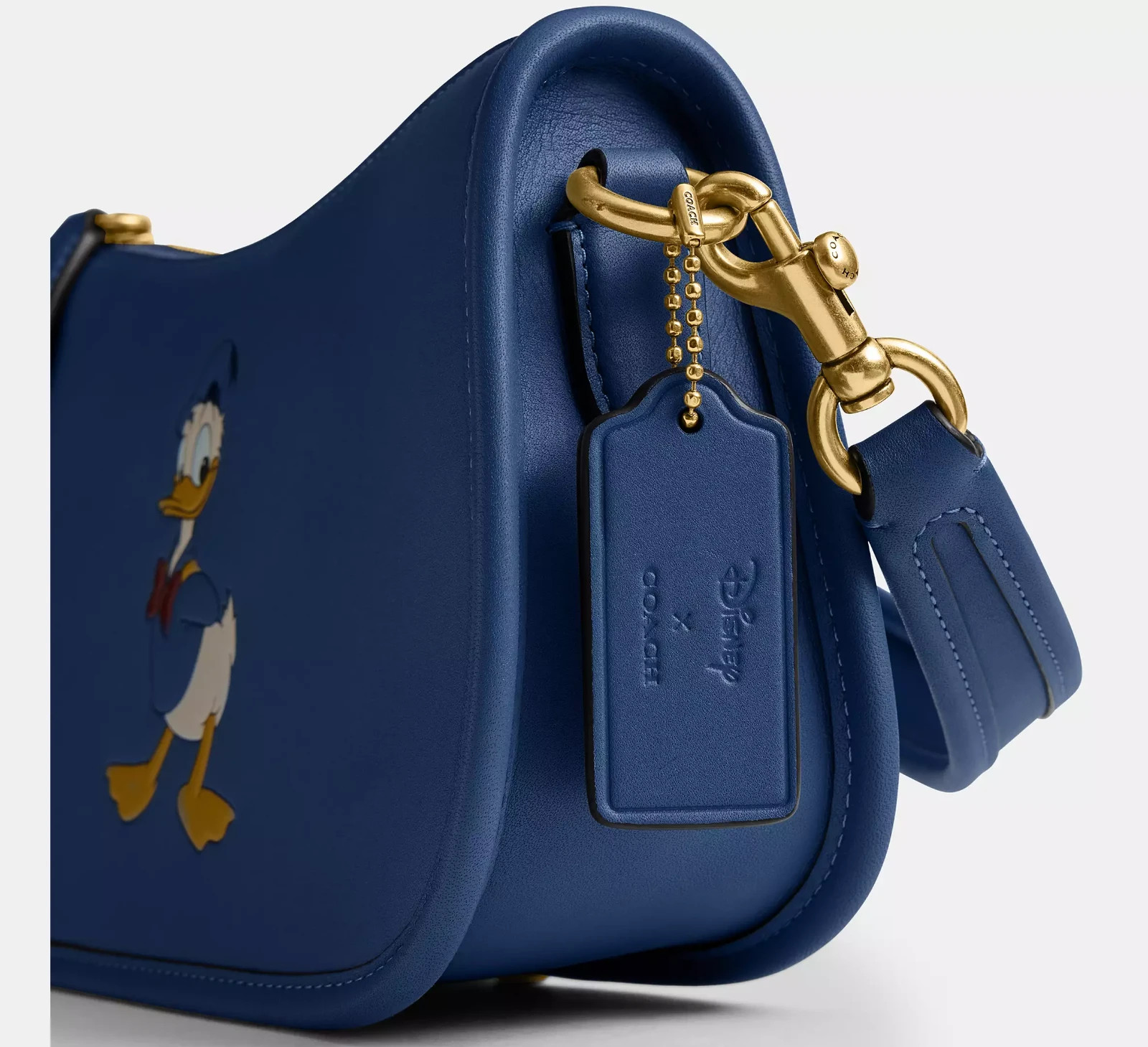 DISNEY X COACH Swinger Bag Donald Duck Stone Blue 2WAY Shoulder Bag CDN03 NEW image 10