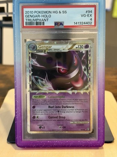 2010 POKEMON HEARTGOLD & SOULSILVER TRIUMPHANT #94 GENGAR-HOLO PSA 4