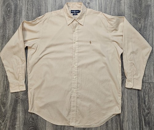Vintage Ralph Lauren Blake Fit Long Sleeve Button Down Pony Shirt Men's Sz Large