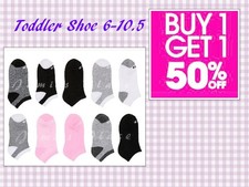 10 Pack Toddler Girls Size 6-10 Shoe BUM Equipment Socks No Show Lightweight