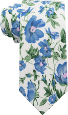 Floral Ties for Men 2.75'' Cotton Skinny Tie Mens Flower Neckties for Wedding Pa