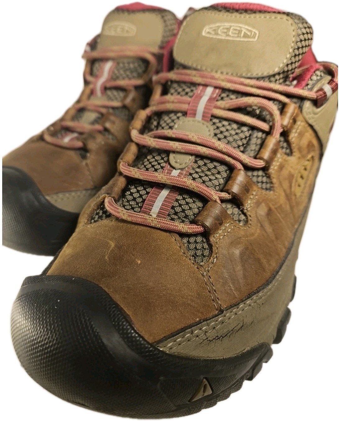 Scarpa Keen Donna 10 Brn Pelle Impermeabile Normcore Cottagecore Boho Y2k Gorp (4D)