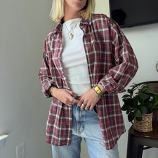 vintage plaid button up flannel