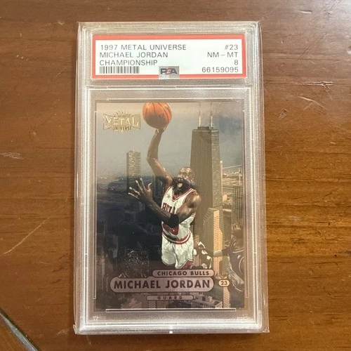 1997 Metal Universe Championship Michael Jordan #23 PSA 8