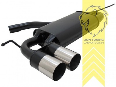 Sportauspuff Endschalldämpfer für VW Scirocco 3 2 x 76mm RL-Design