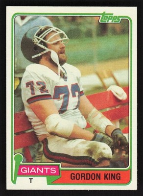 1981 Topps #14 Gordon King Card TCCCX