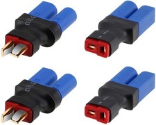 2Pairs EC5 to Deans T Adapter Male Female Connector Plug Set Compatible with Arr